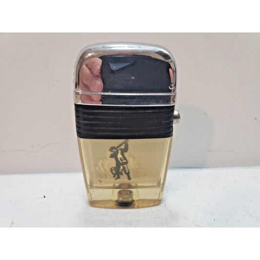 Vintage Working Scripto Vu Cigarette Lighter Hunter & Dog Black Band 6292/29