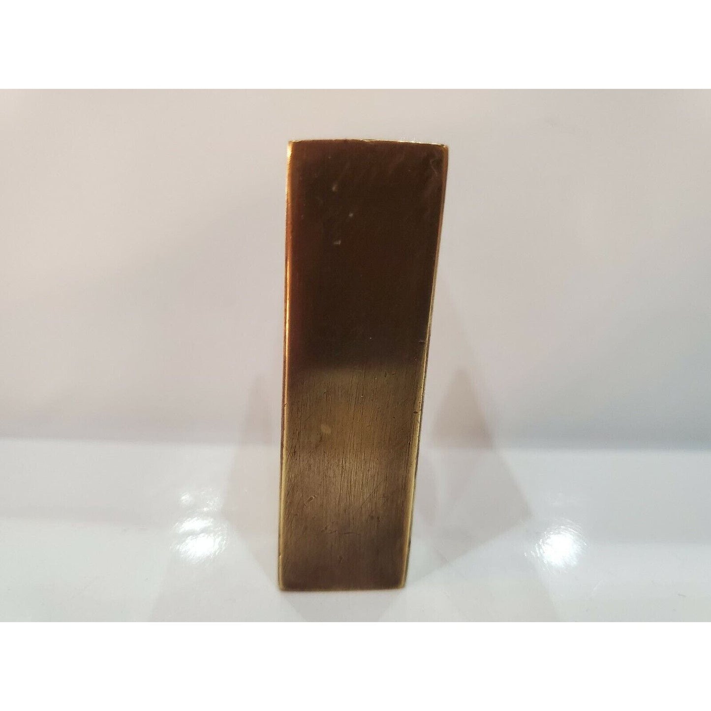 Vintage Brass Match Box Book Cover Case / JOHN HOPKINS ENAMEL LOGO 2 1/4 X 1 1/2