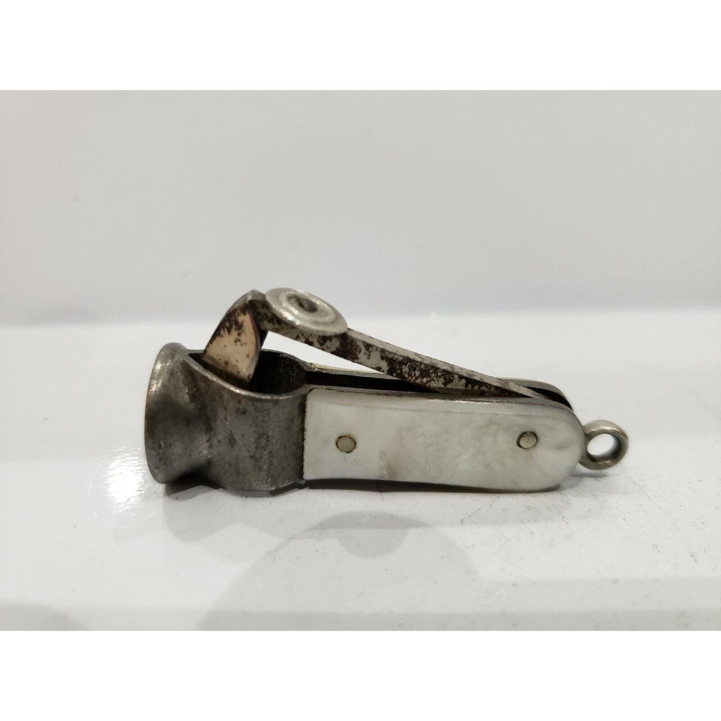 Antique German Mini Cigar / Cigarette "V" Cutter / Mother Of Pearl 155/6