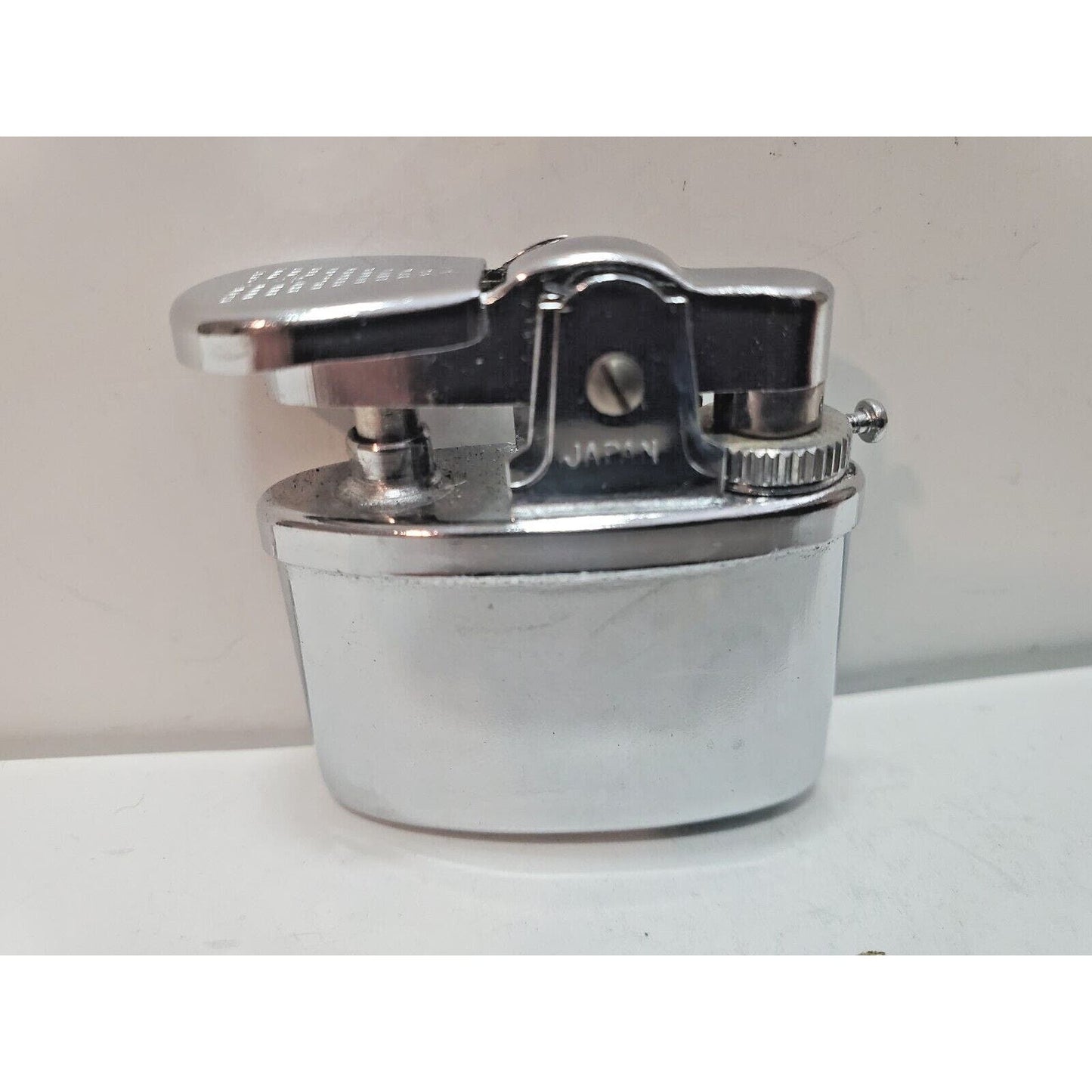 Vintage Working Butane Gas Table Lighter Silver INSERT Fits 37 x 13mm Oval Base