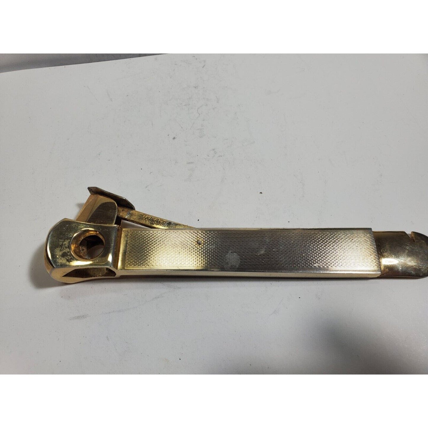 Vintage Working German Donatus Solingen Gold Tone Cigar Cutter 5942/6