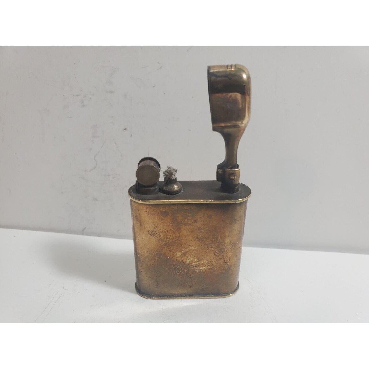 Vintage Working 1928 Potter Lift Arm Brass Lighter, Pat Pending / 5914/37