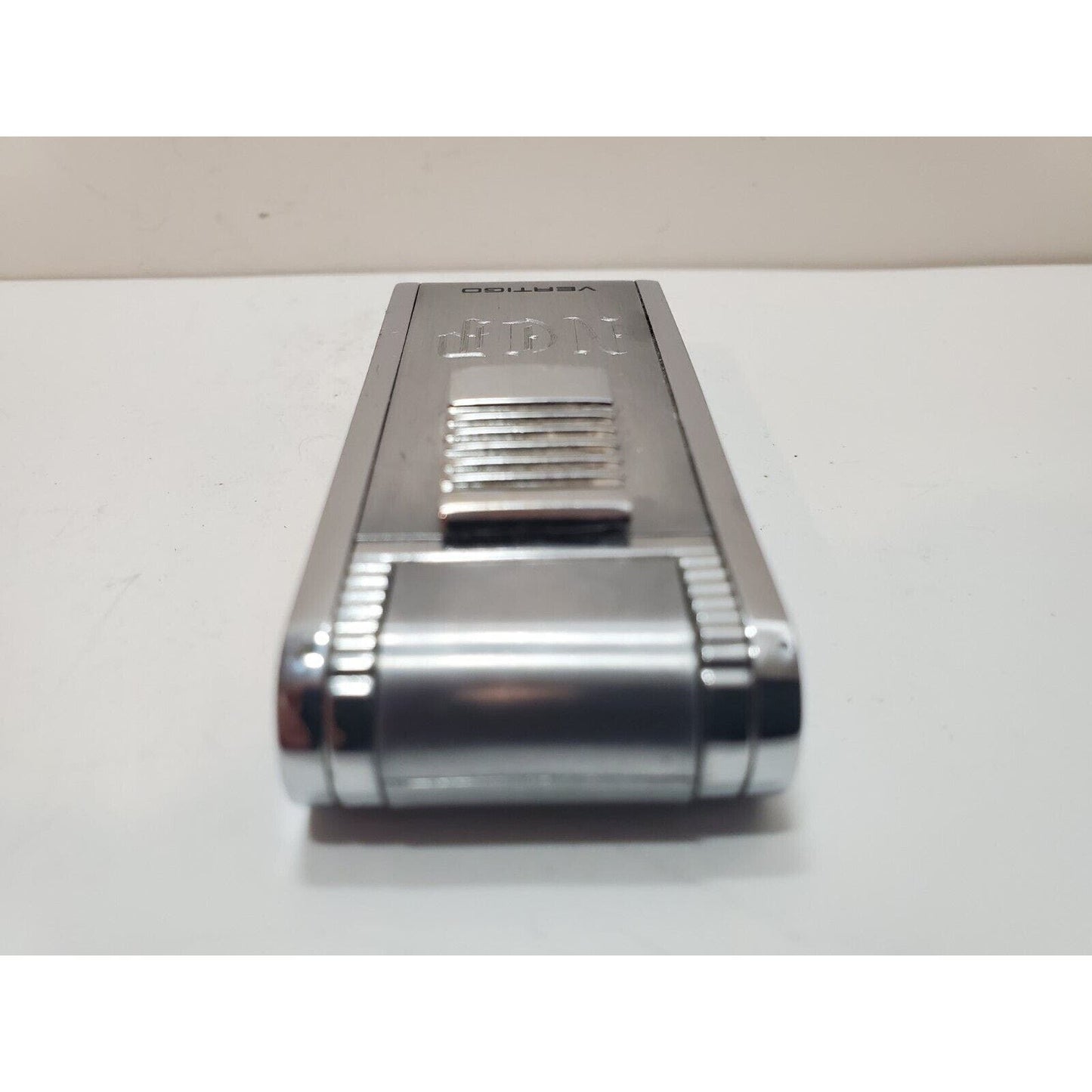 Vertigo Working Butane Silver Lighter, Twin Torch Flame, Cigar Cutter 6152/34
