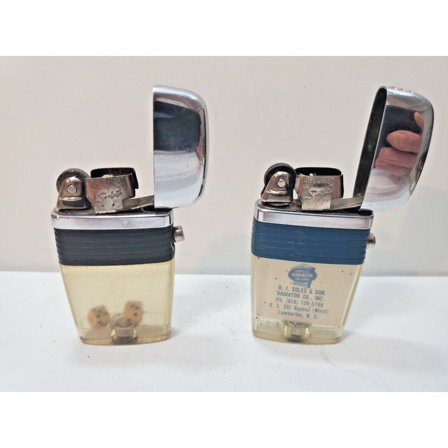 Lot of 2 Scripto VU Vintage Lighters 6114/29