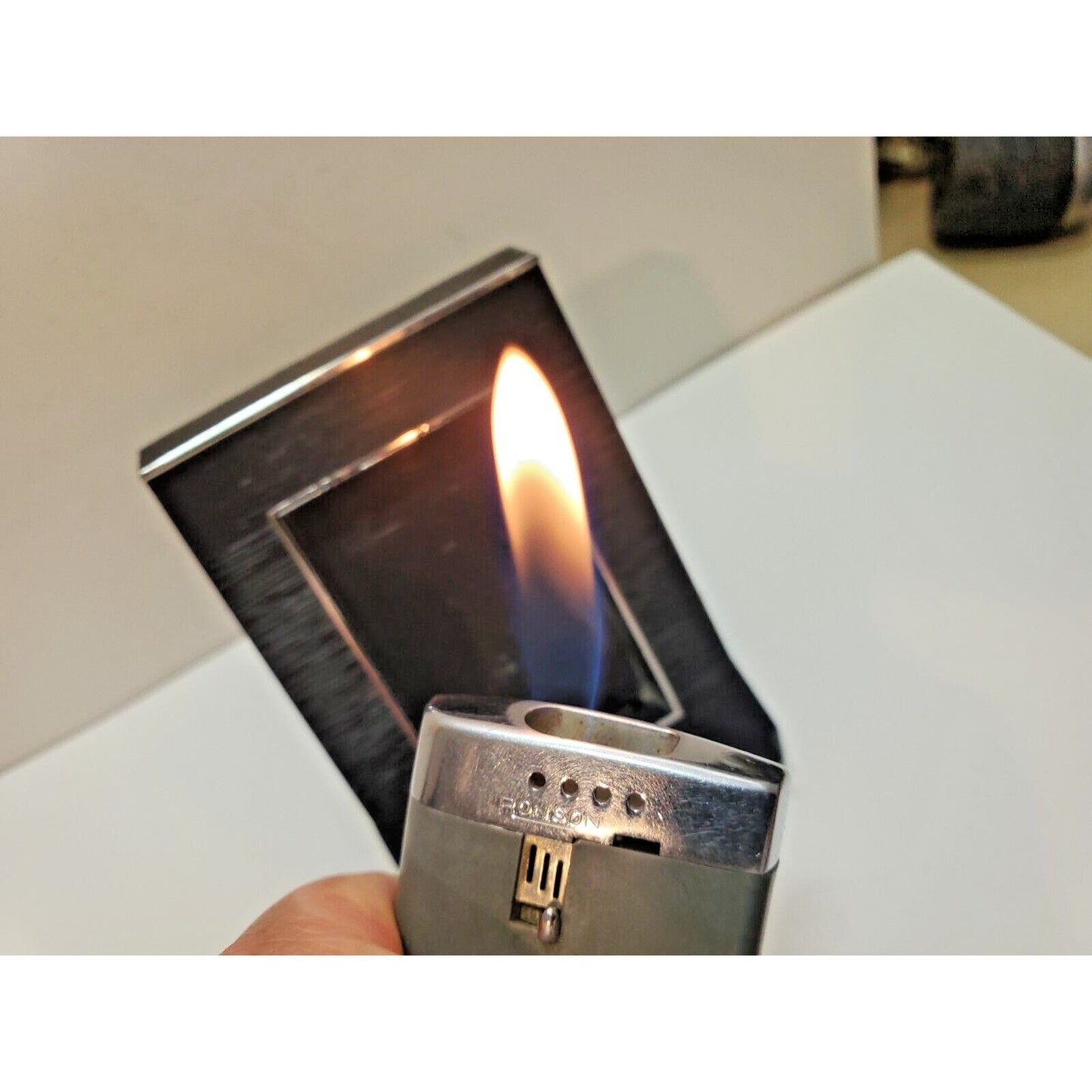 WORKING RONSON VARAFLAME COMET Lighter Vintage Antique Original Box 6168/24