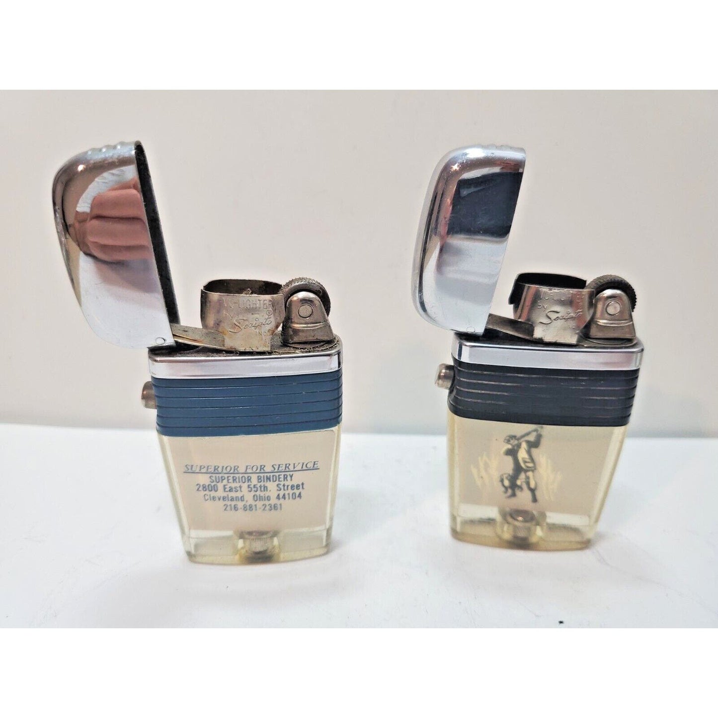 Lot of 2 Scripto VU Vintage Lighters 6109/29