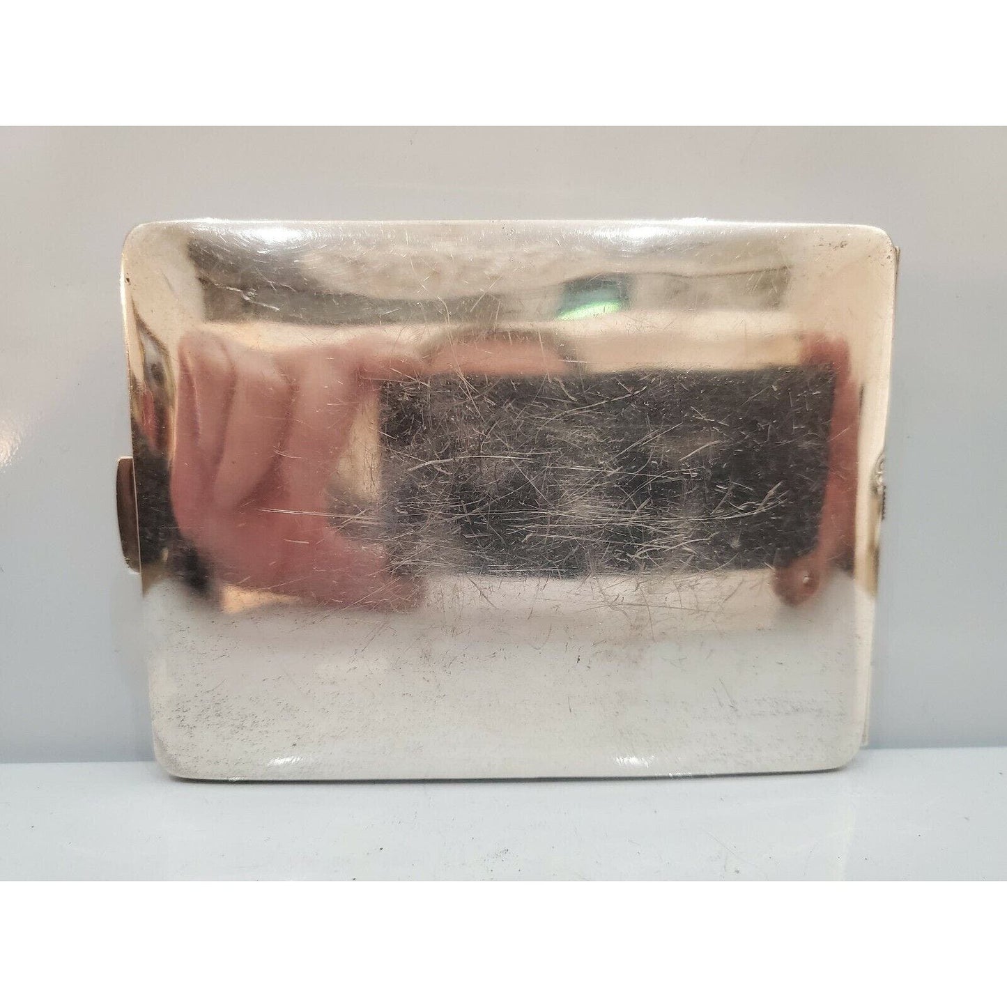 Vintage 925 Sterling Silver Cigarette Case Aztec Mayan Calendar 130g 76/3