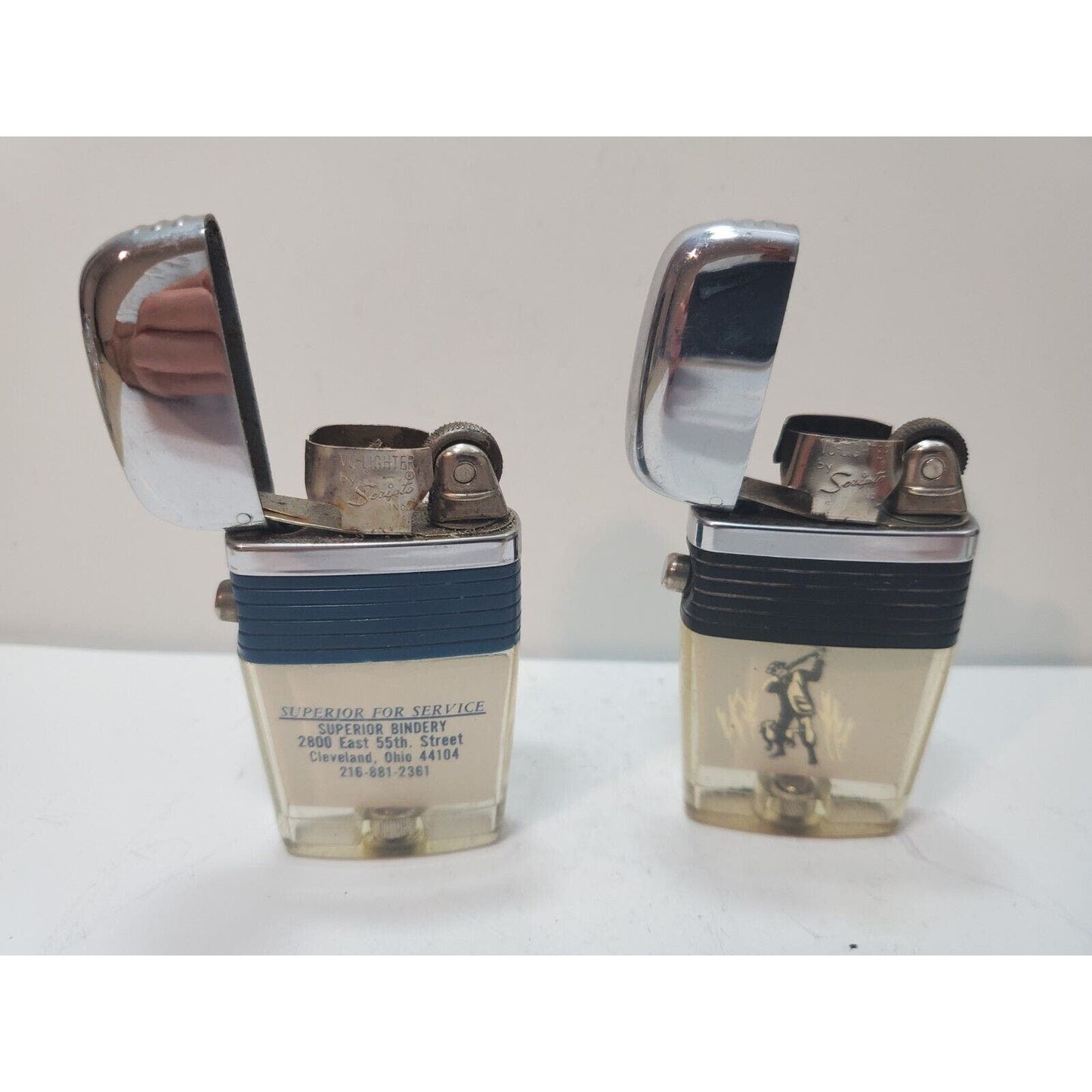 Lot of 2 Scripto VU Vintage Lighters 6109/29