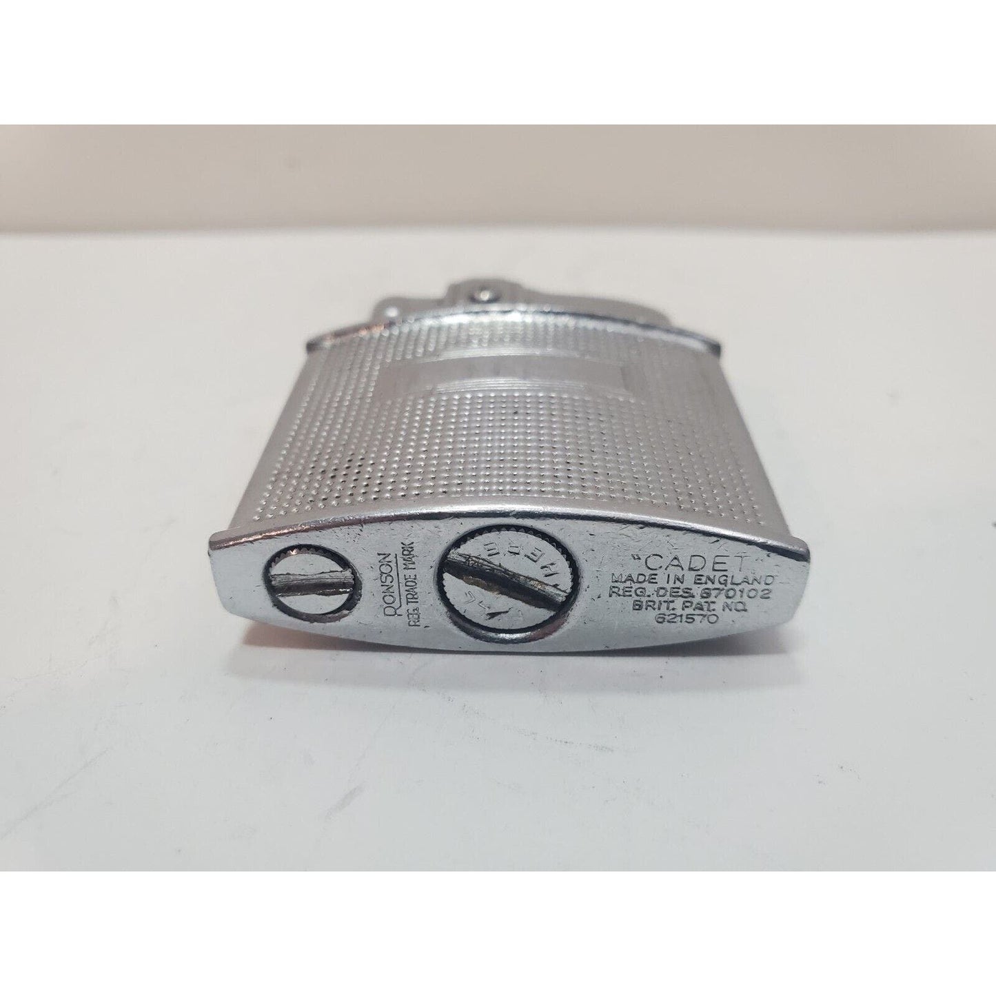Working Vintage Ronson Cadet Silver Tone Lighter 6182/26
