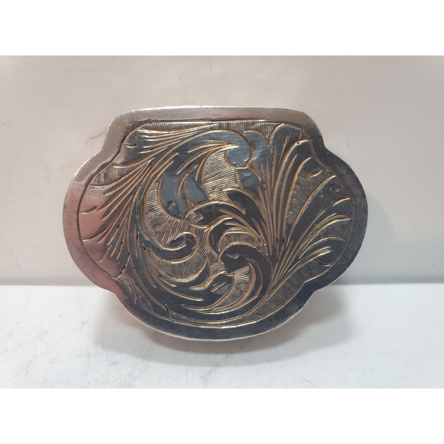 Vintage Italian Sterling Silver Enamel Love Couple Snuff Pill Trinket Box Case