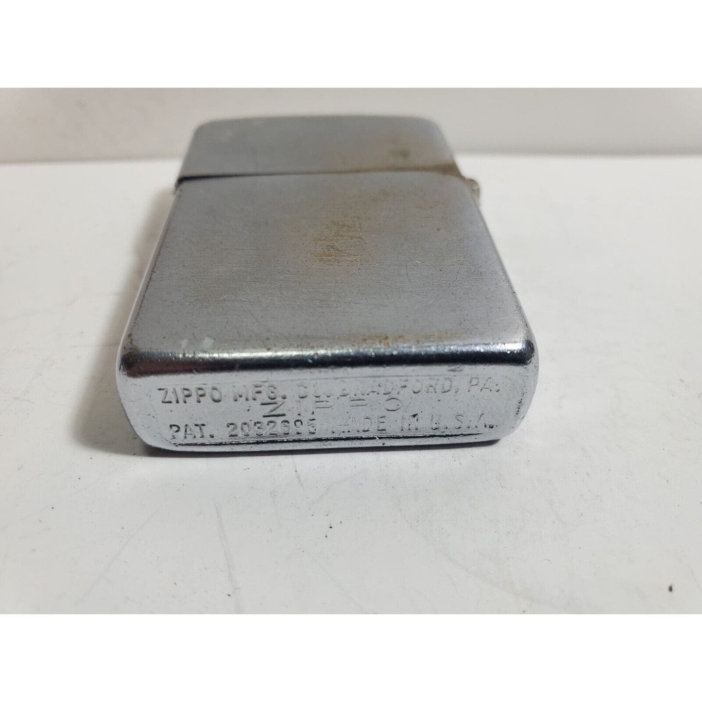 Vintage "Lockheed Aircraft" Logo Zippo Lighter Pat # 2042695 3 Barrel Hinge