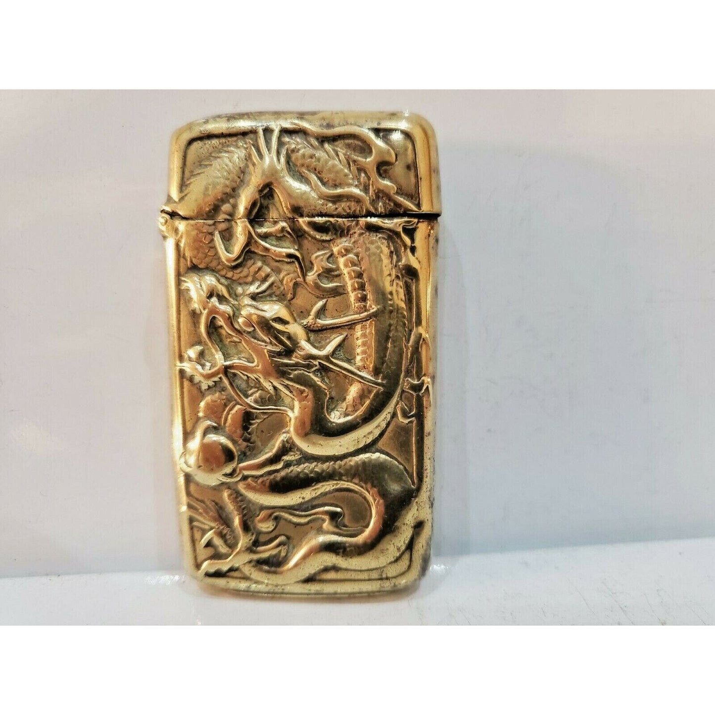 Dragon Antigue Brass Match Safe Vesta Case JAPANESE DRAGON. 3267.31