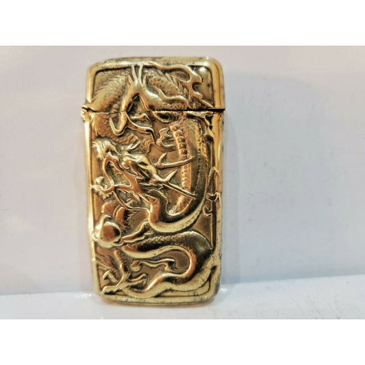 Dragon Antigue Brass Match Safe Vesta Case JAPANESE DRAGON. 3267.31
