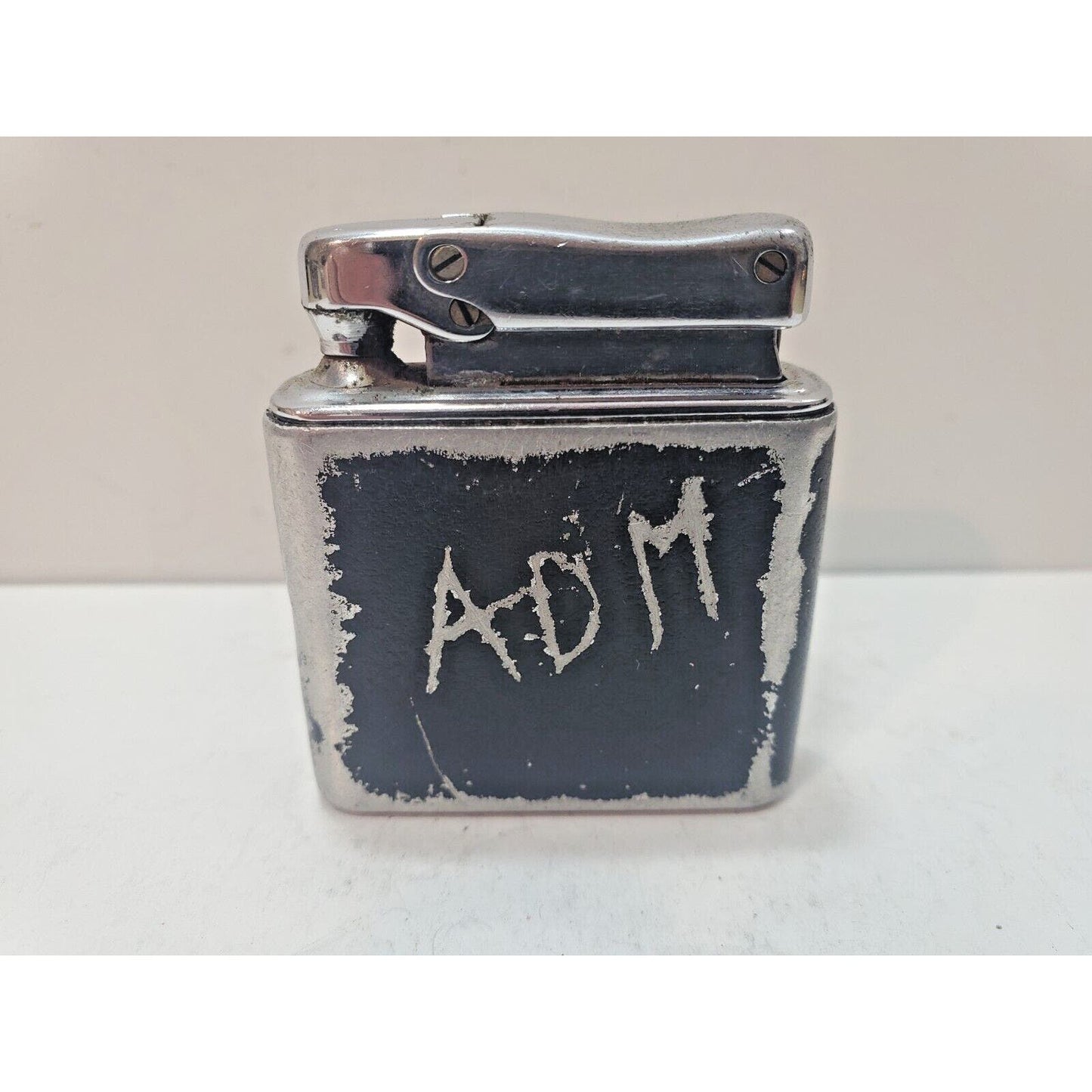 Vintage Working Colibri Mono Gas Black Tone Lighter / 6210/36