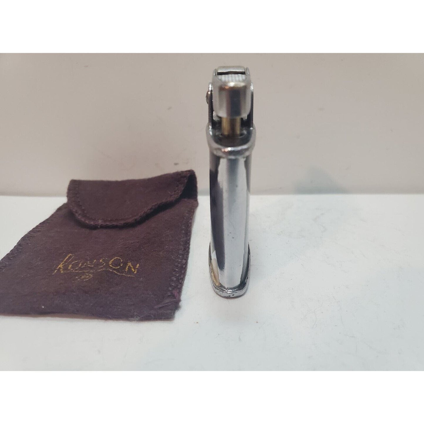 Working Vintage Ronson Art Metal Works Art Deco Enamel, Silver Lighter 6183/26