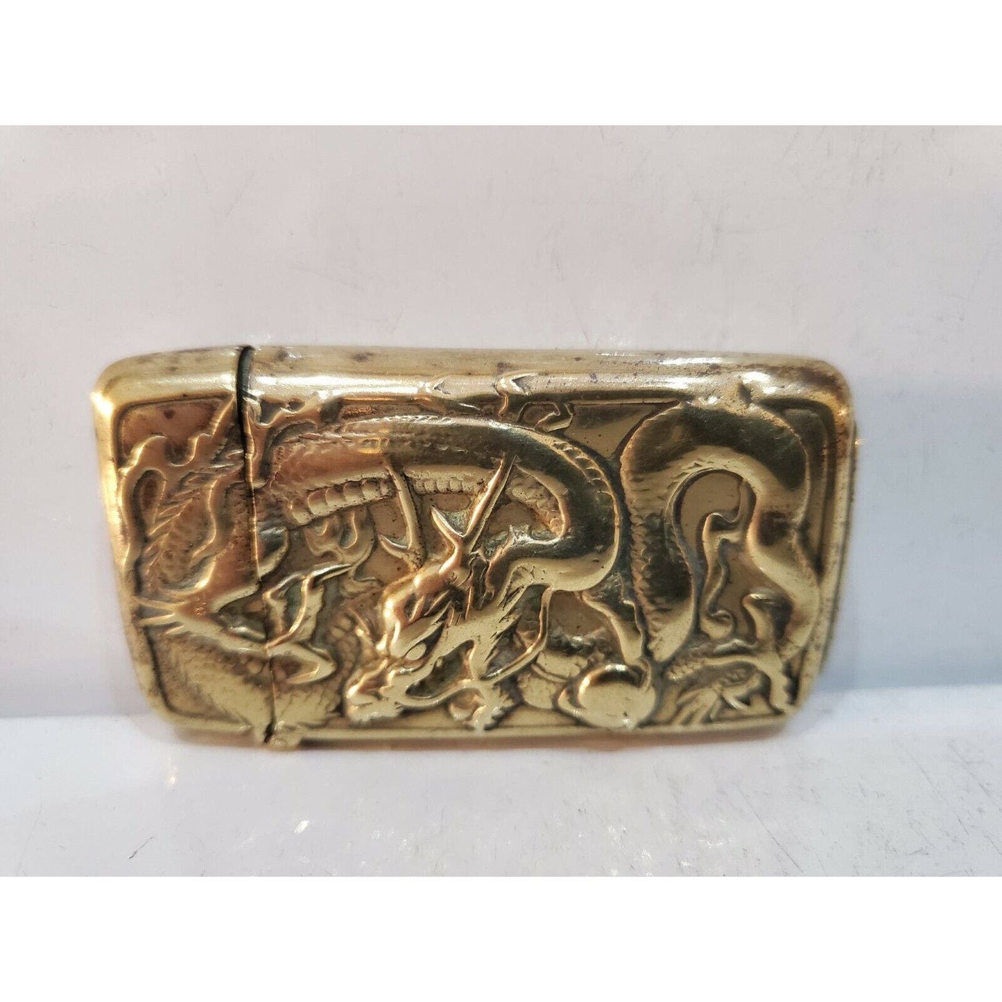 Dragon Antigue Brass Match Safe Vesta Case JAPANESE DRAGON. 3267.31