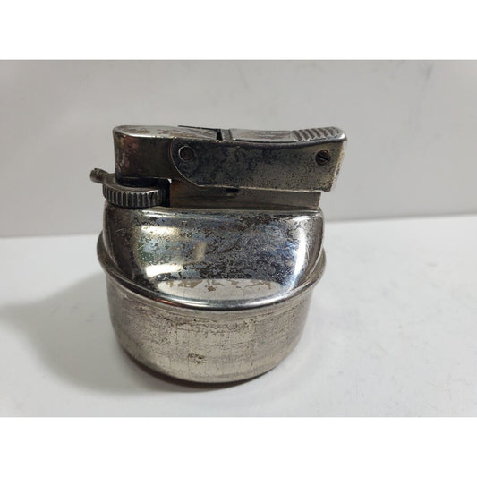 Vintage Working Butane Gas Table Lighter Silver INSERT Fits 1 1/2" Round Base
