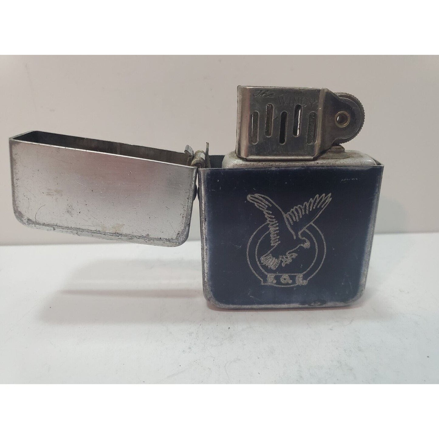 Working Matawan THE WINDY 3 Barrel LIGHTER F.O.E. FRATERNAL ORDER OF EAGLES