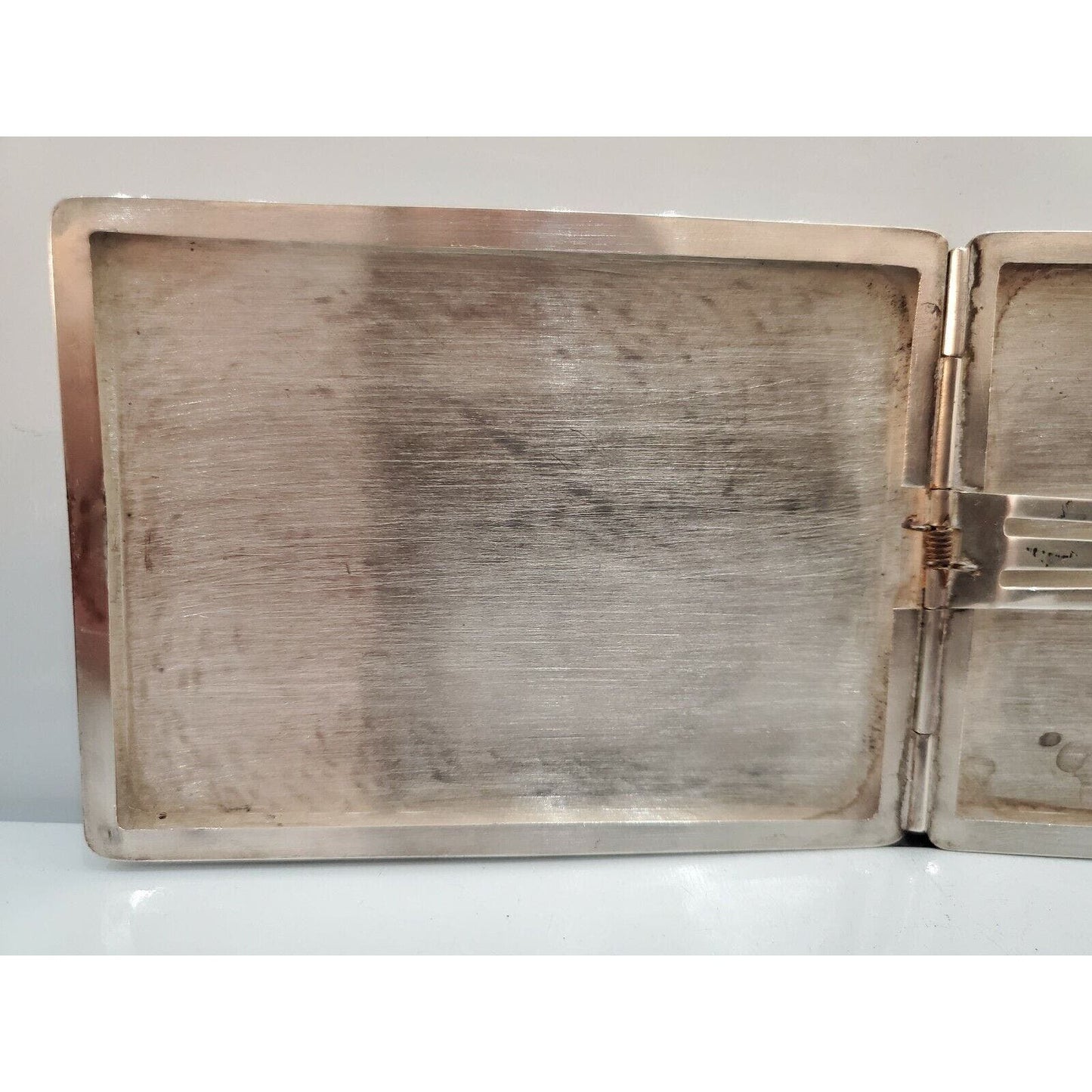 Vintage 925 Sterling Silver Cigarette Case Aztec Mayan Calendar 130g 76/3