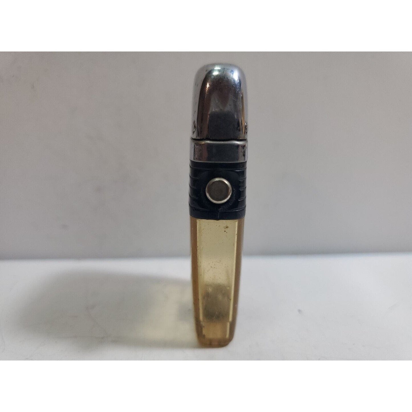 Vintage Working Scripto VU Lighter, Clear No Insert, Black 5986/29