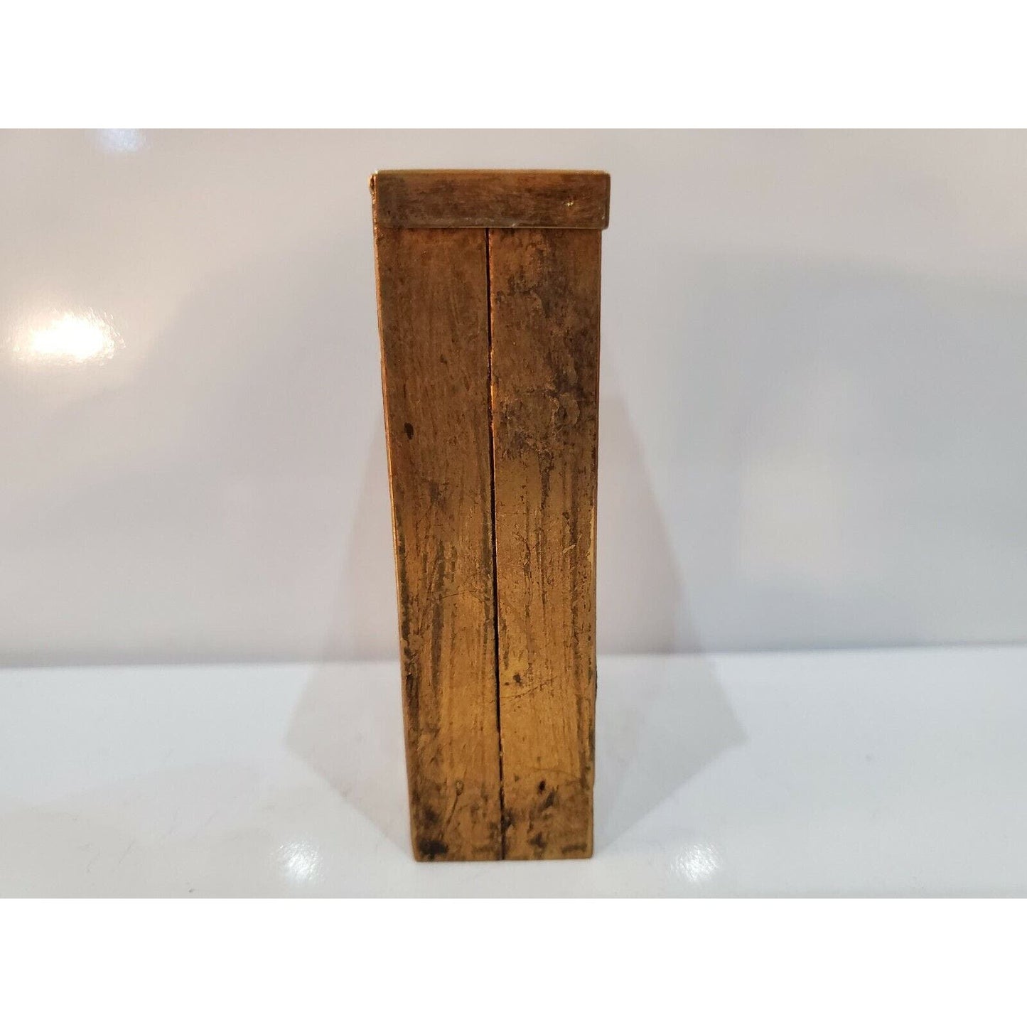 Vintage Cigarette Pack Case NUDE Boy, ANGEL Print GOLD 3 1/2” X 2 1/4” 3429.21