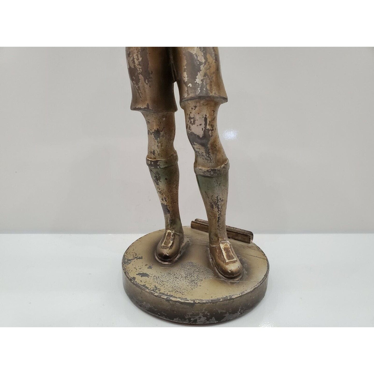 Vintage 1900s Austria Cold Painted Alpine Mountaineer / Boy Striker Lighter 8.5"