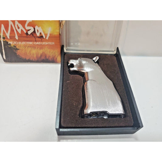 Vintage Working MASAI Jaguar Panther Cougar LIGHTER, Original Box 6175/24