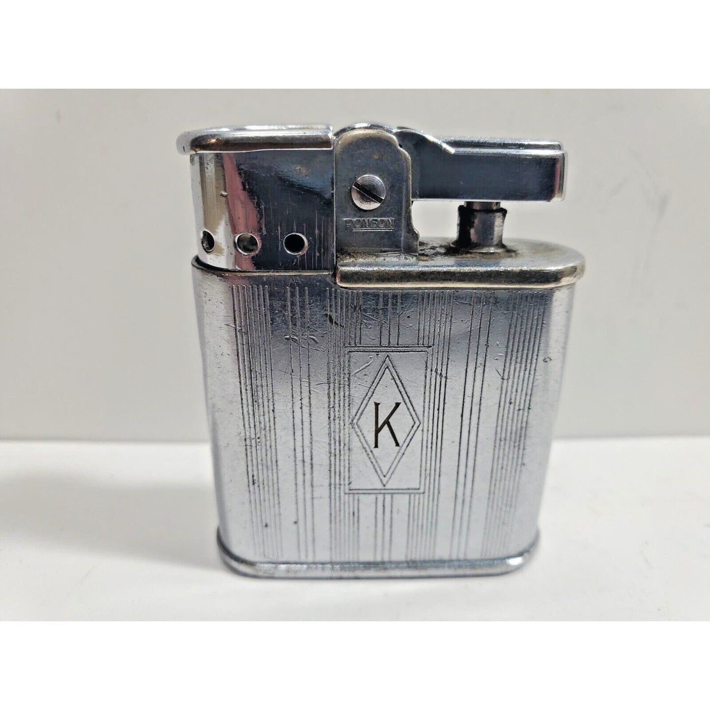 Vintage Working RONSON WHIRLWIND Silver Tone Lighter. 5829/26