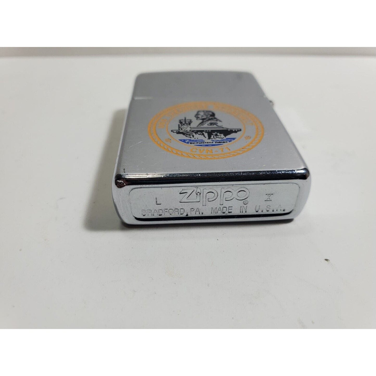 Working Vintage USS Theodore Roosevelt CVN-71 Zippo Lighter 5847/33