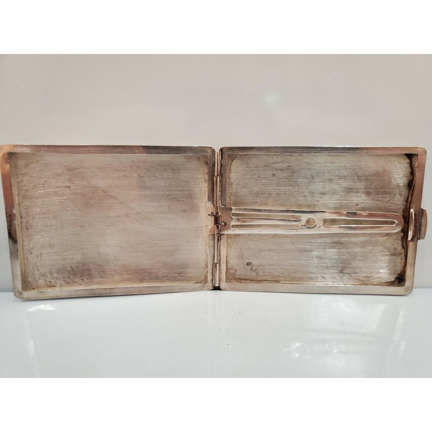 Vintage 925 Sterling Silver Cigarette Case Aztec Mayan Calendar 130g 76/3