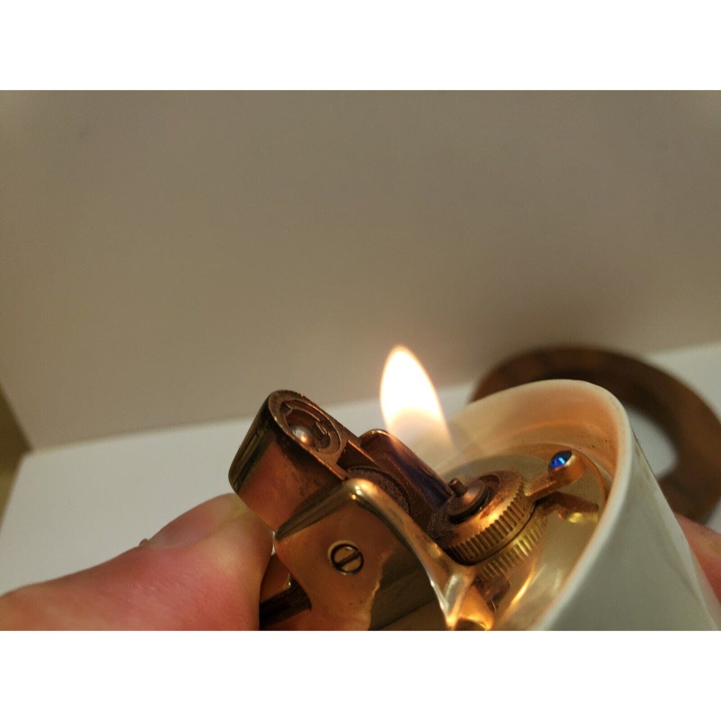 Vintage Working Ronson Table Lighter Varaflame Bell / USA Made 6208/13