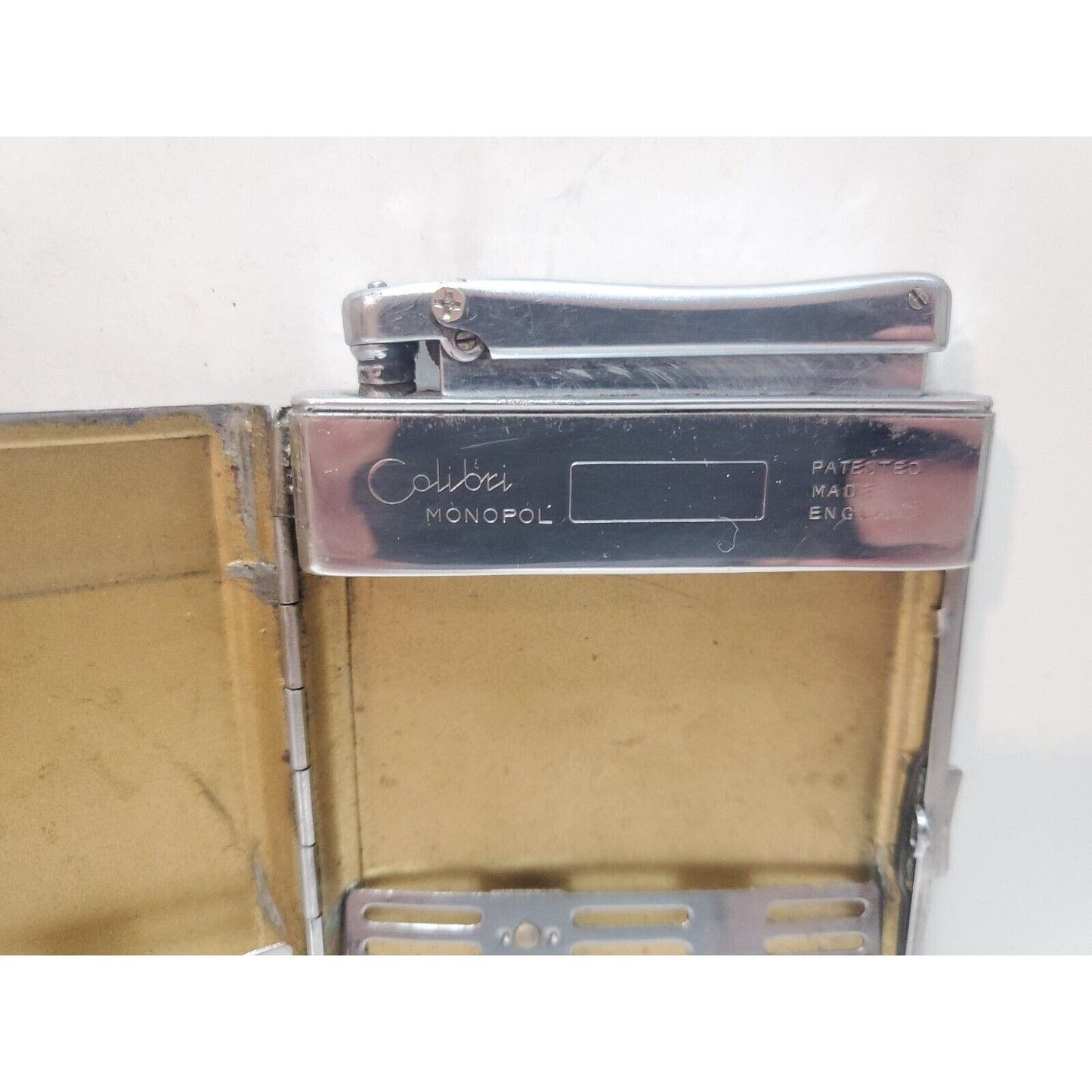 Vintage Working COLIBRI MONOPOL Lighter & Cigarette Case 6115/15