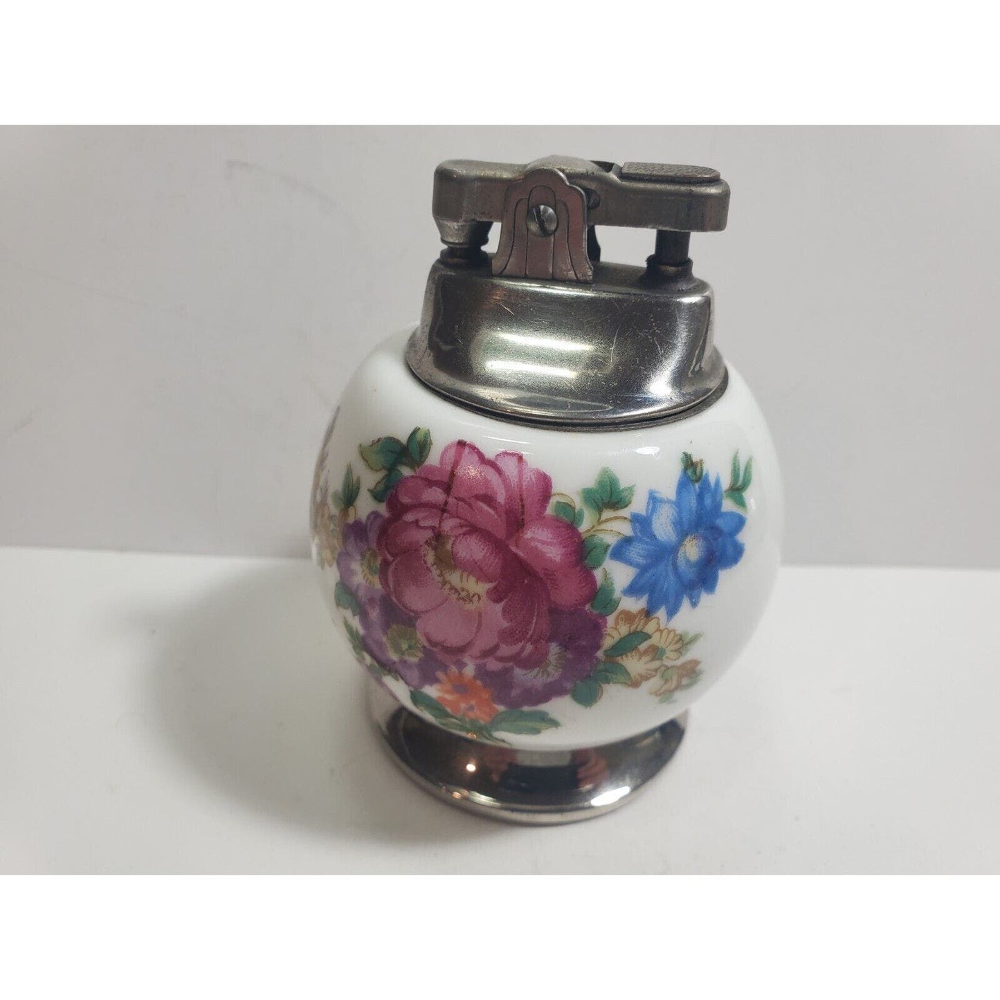 Unique Design Vintage Working Table Lighter, FLOWER PRINT Bowl 5959/39