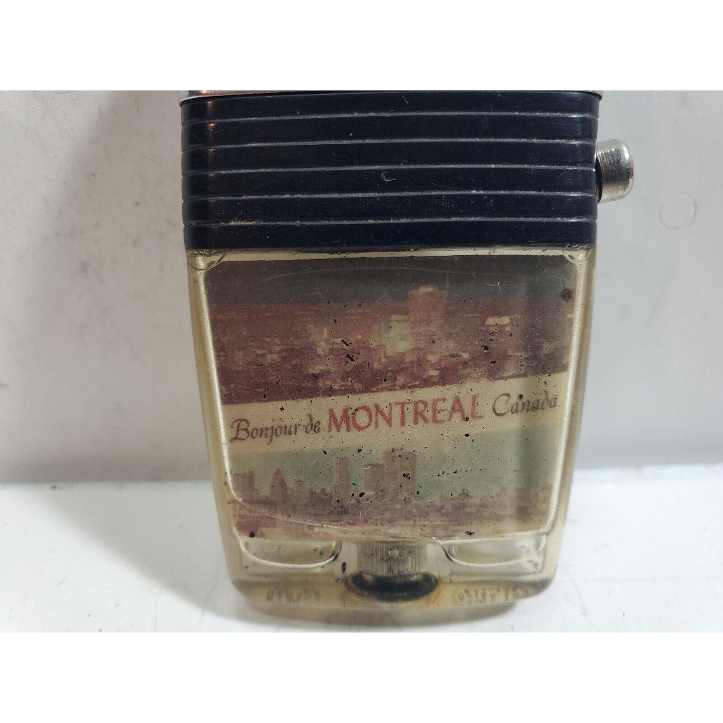 Vintage Working Scripto VU Lighter Expo 67 Montreal Canada / Black Band 5999/29