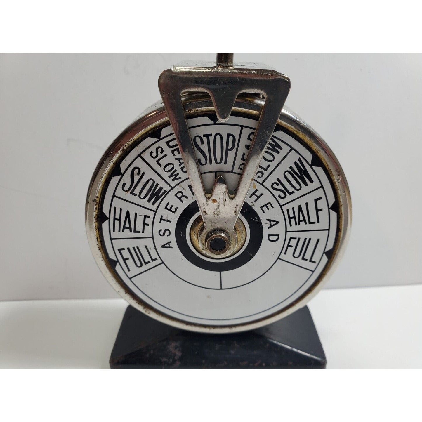 Working Vintage Ship Helm Telegraph Brass Japan Table Lighter Figural Retro