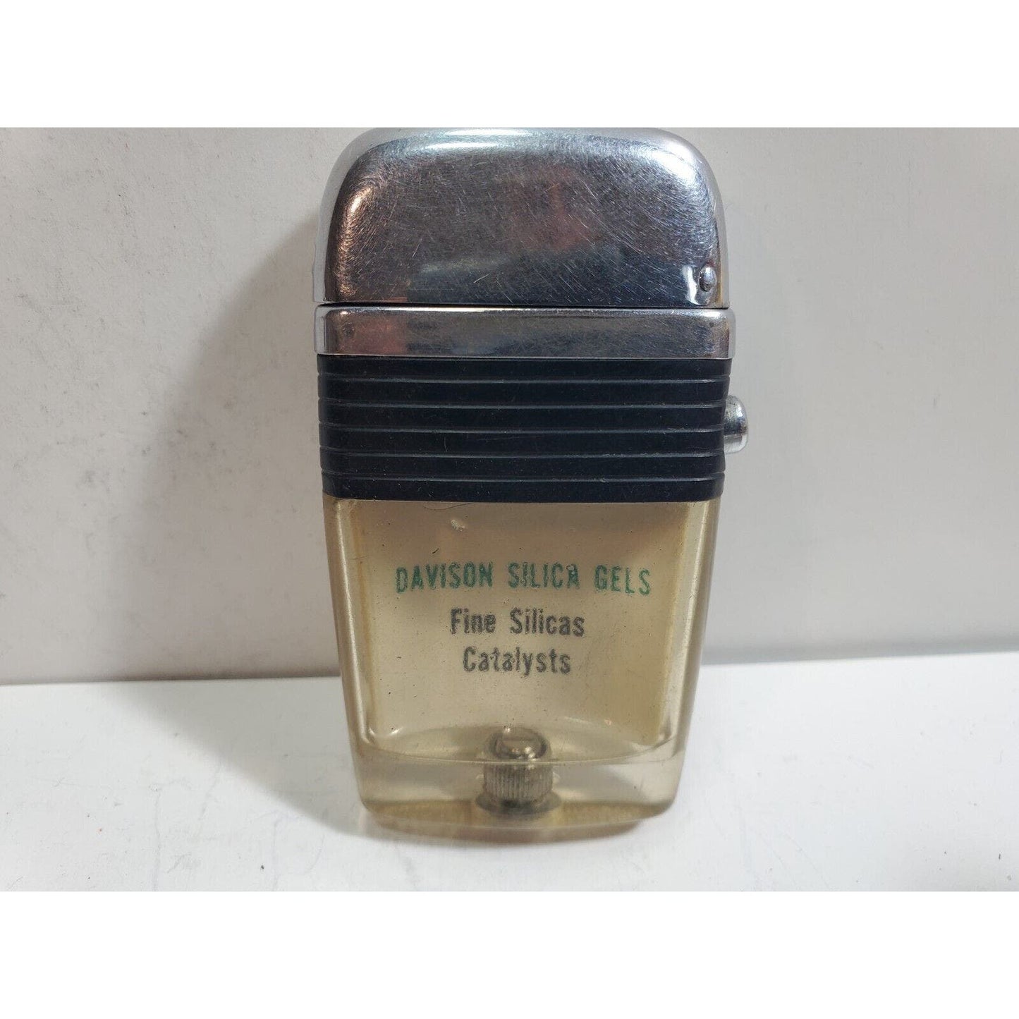 Vintage Working Scripto VU Lighter "Grace" Logo ADVERTISING, Black 6006/29