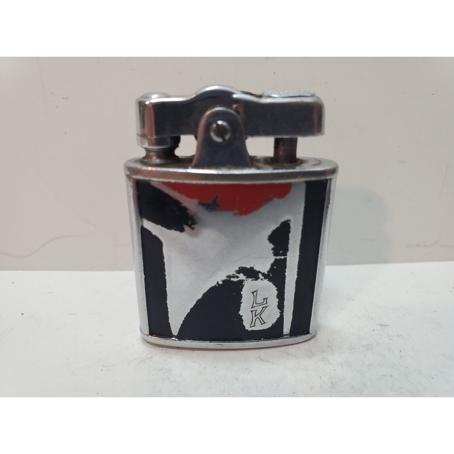 Working Vintage Ronson Art Metal Works Art Deco De-Light Silver Lighter 6248/26