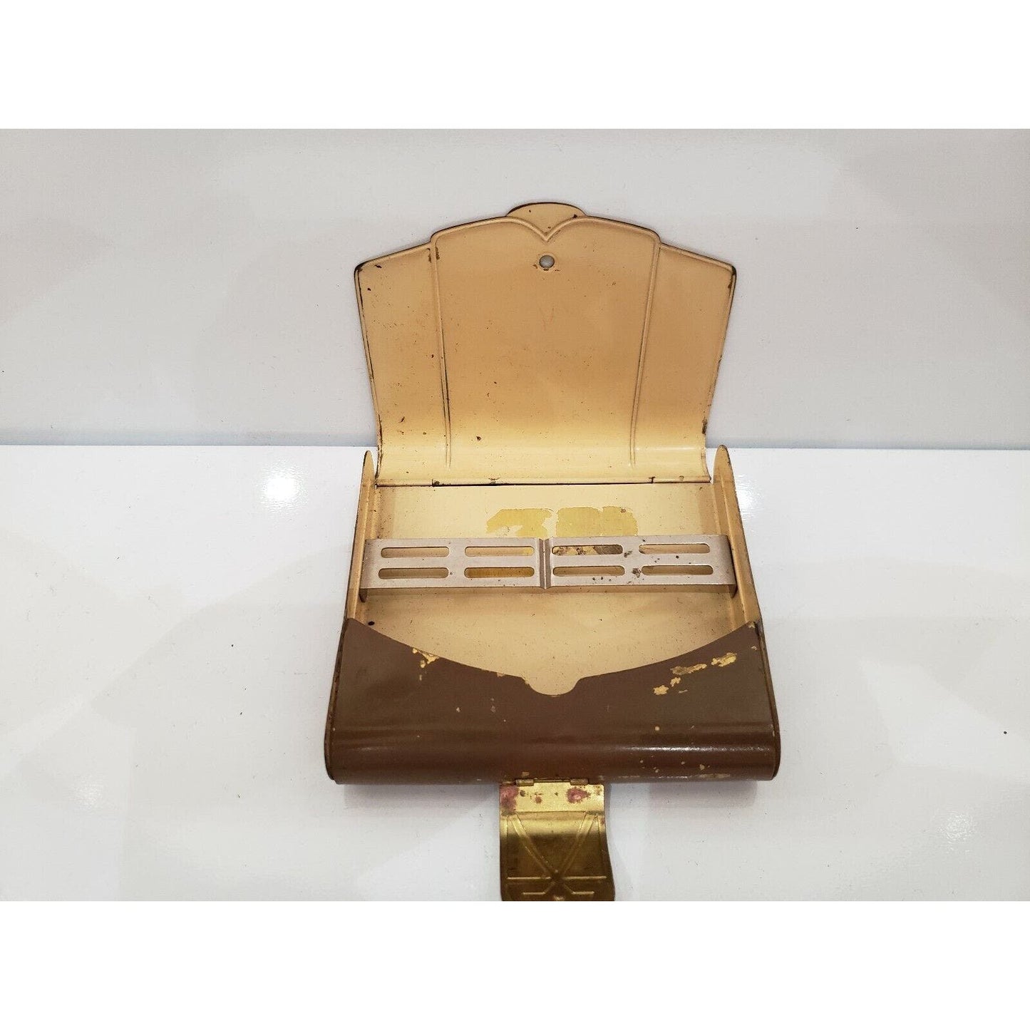 VINTAGE / Antique Art Deco Gold & Brown Enamel Cigarette Case / Rare 499/21