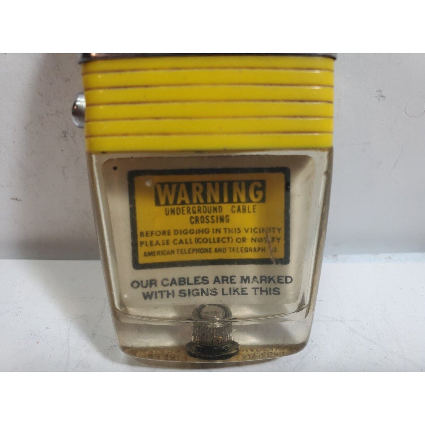 Vintage Working Scripto VU Lighter "AMERICAN TEL CO." Logo ADVERTISING 6085/29