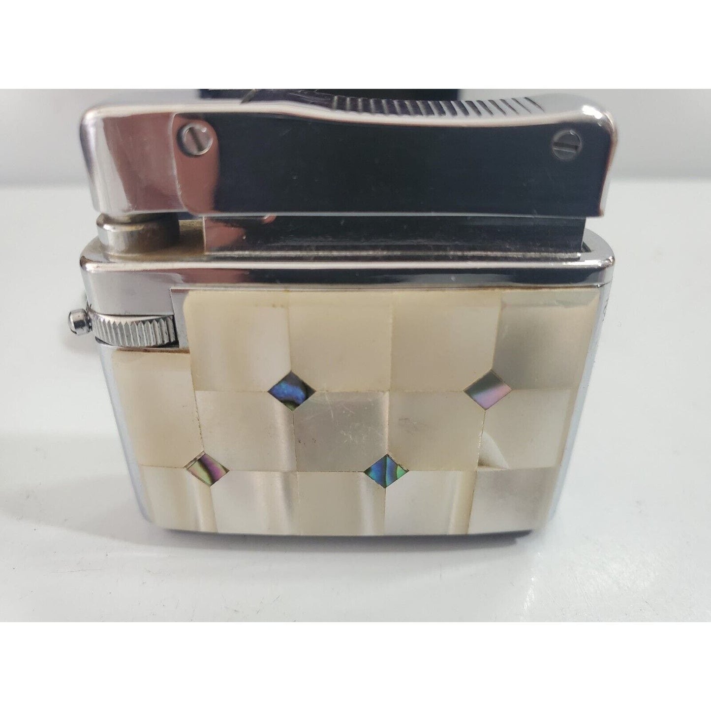 Vintage POLLY GAS PICCOLO Mop Silver Tone Cigarette Lighter, Box / 4986/24