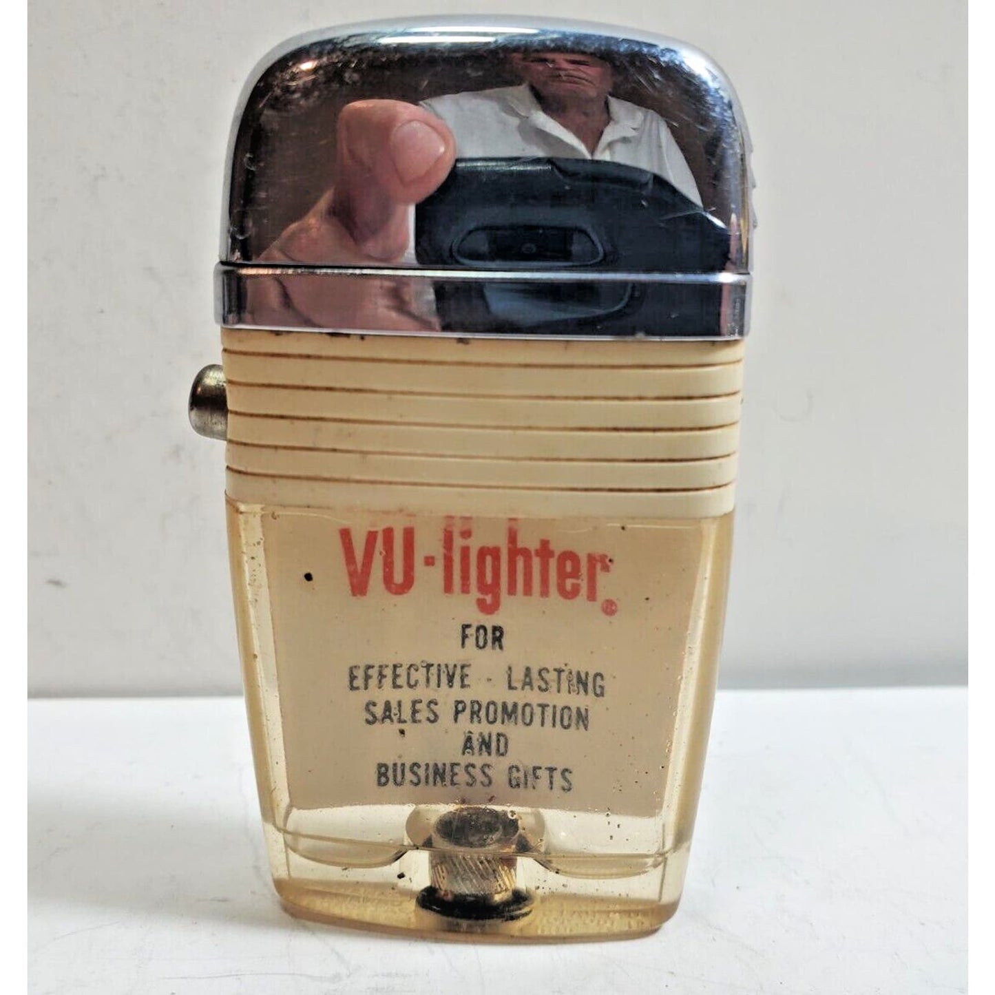 Vintage Working Rare Scripto Vu Lighter Salesman Sample Advertising 5981/29