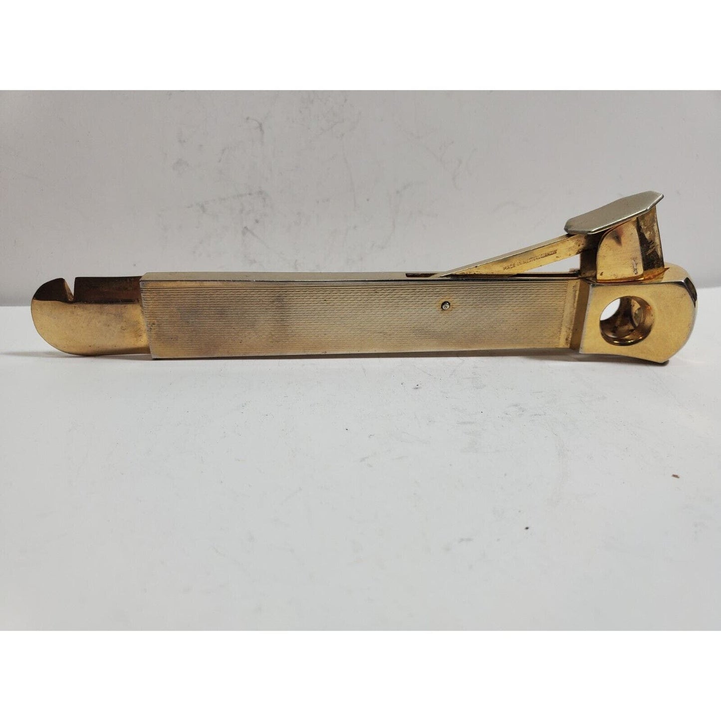 Vintage Working German Donatus Solingen Gold Tone Cigar Cutter 5942/6