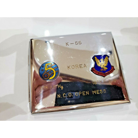 Vintage United States Air Force USAF 5th AFH, 18th F. B. W. INSIGNIA Eamel Case