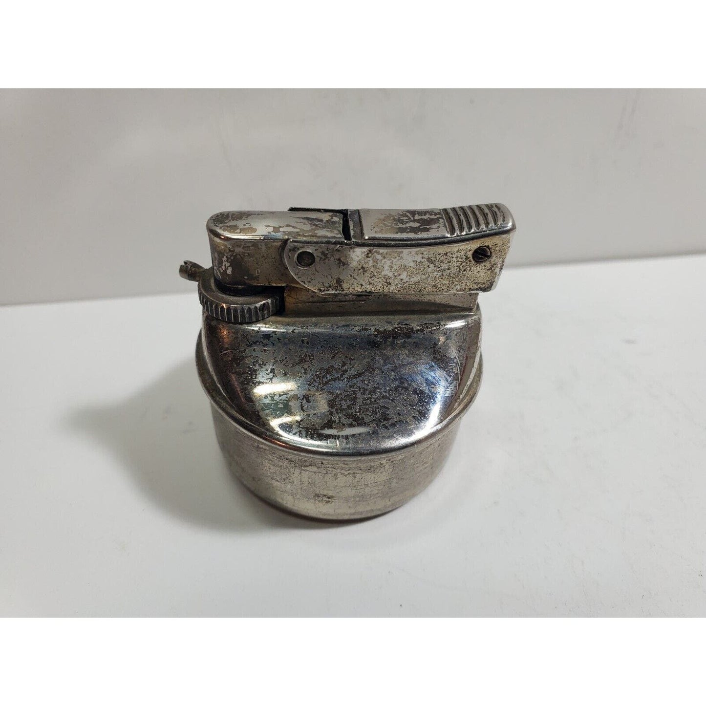 Vintage Working Butane Gas Table Lighter Silver INSERT Fits 1 1/2" Round Base
