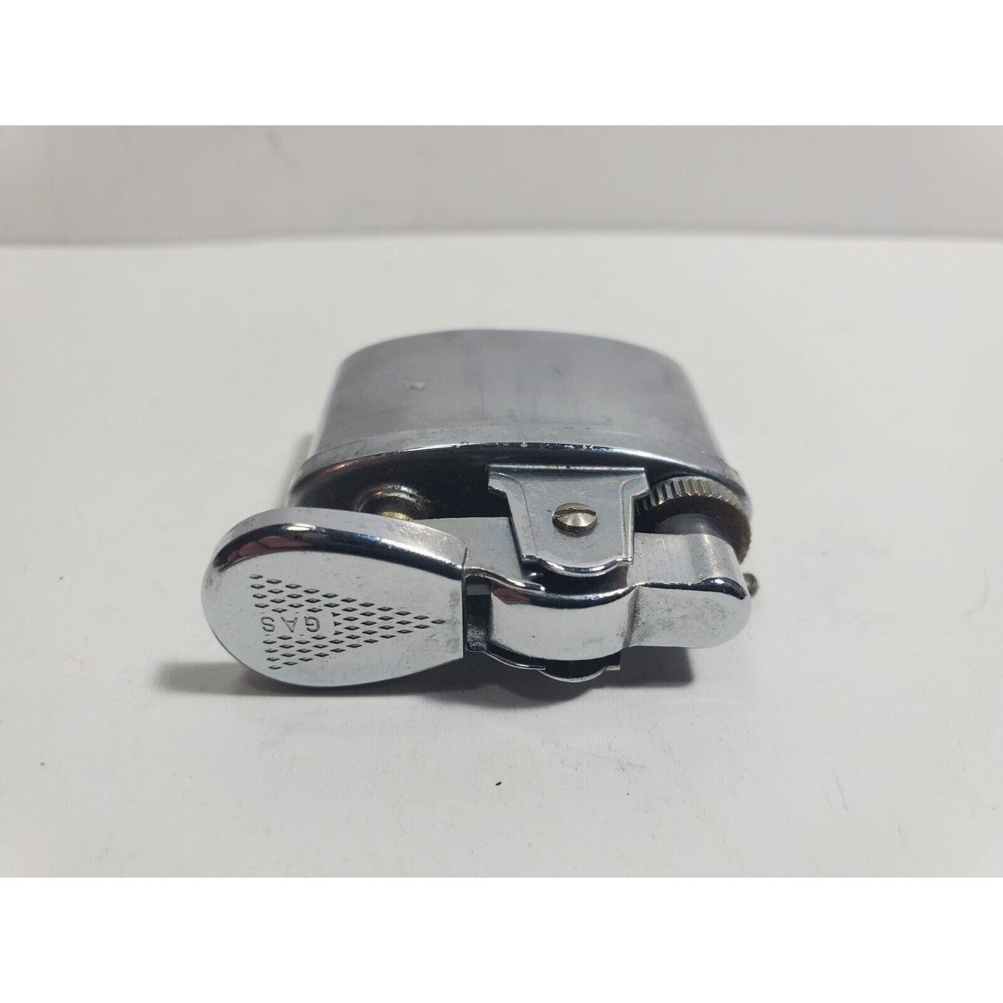 Vintage Working Butane Gas Table Lighter Silver INSERT Fits 37 x 13mm Oval Base