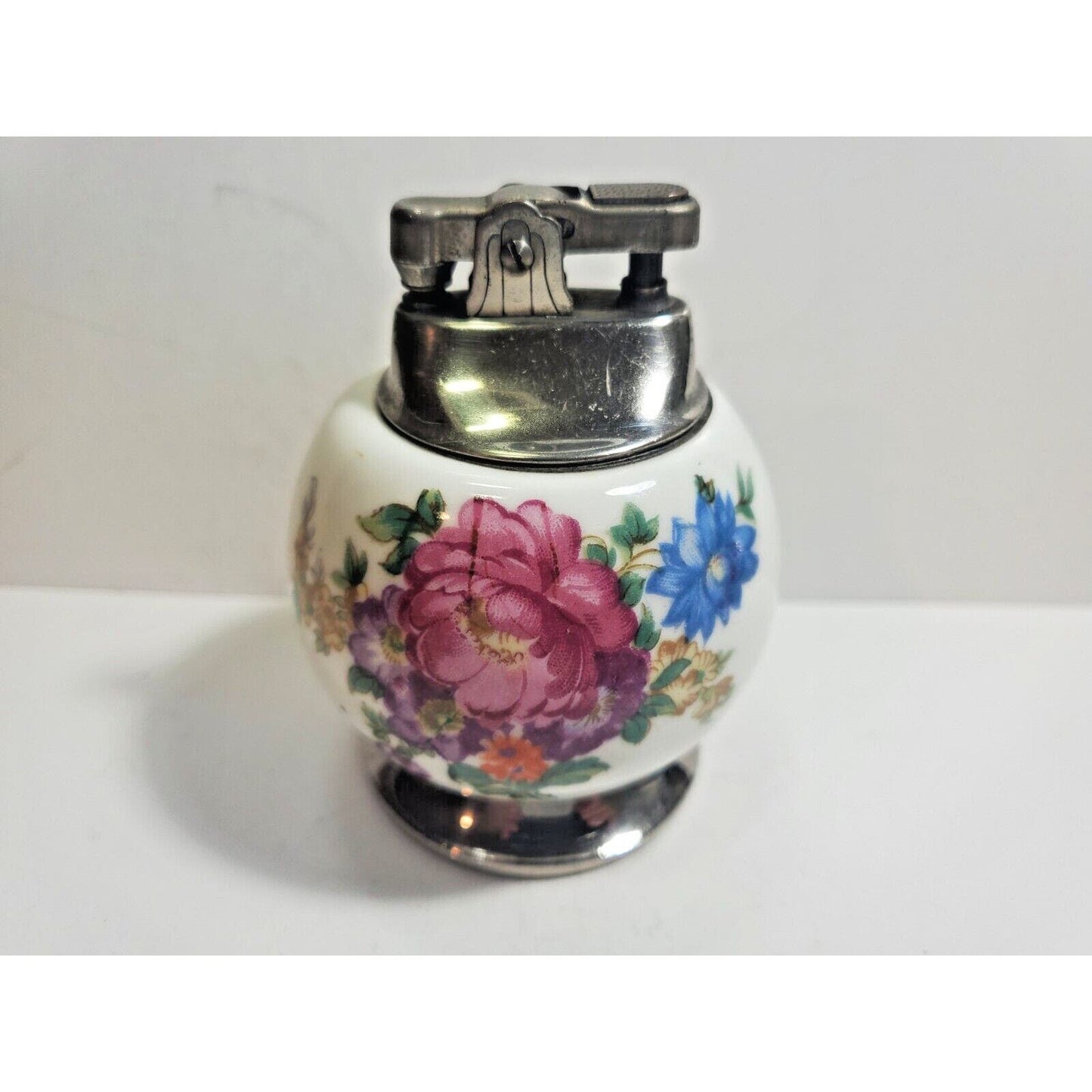 Unique Design Vintage Working Table Lighter, FLOWER PRINT Bowl 5959/39