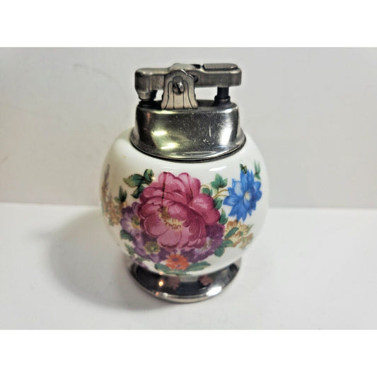 Unique Design Vintage Working Table Lighter, FLOWER PRINT Bowl 5959/39