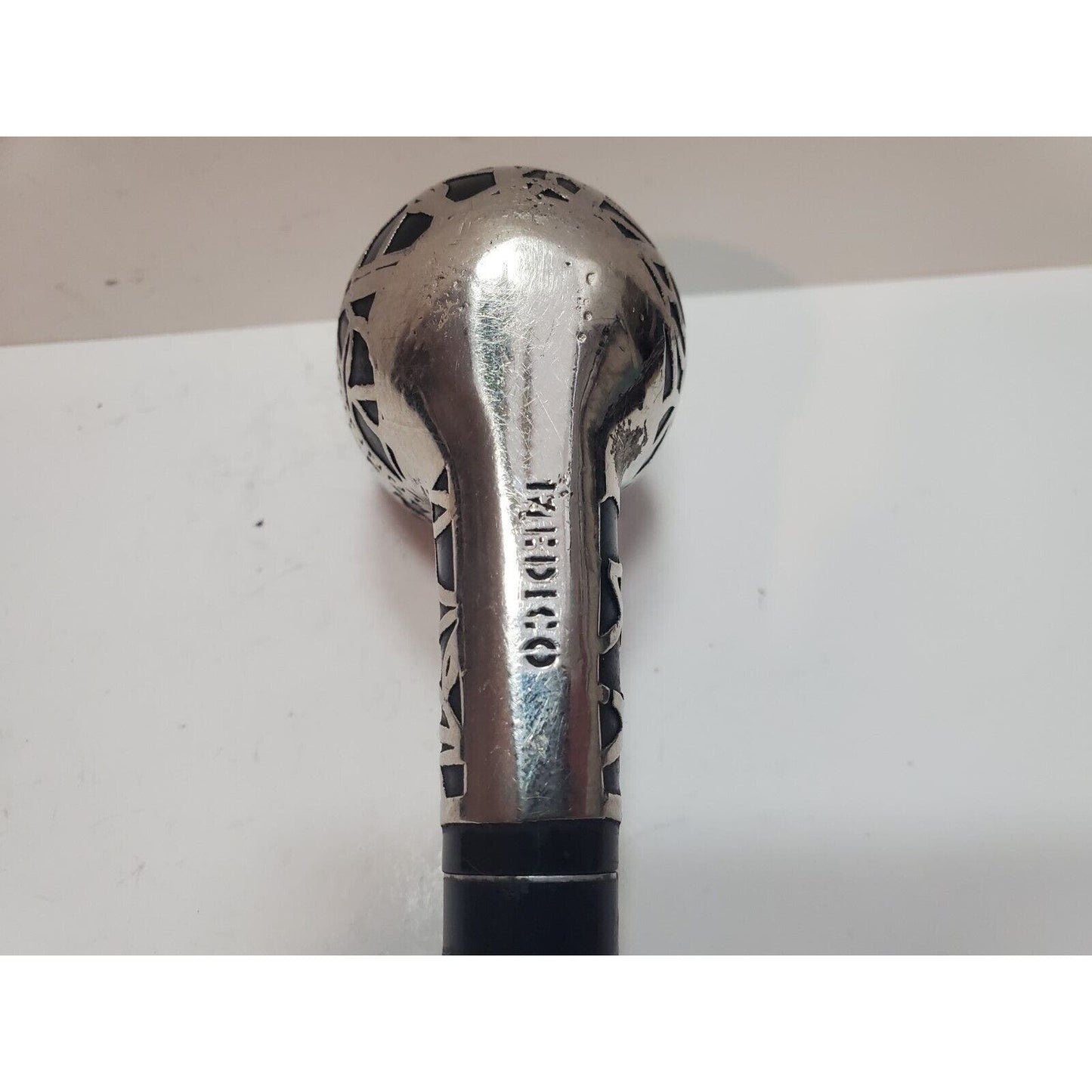 Vintage Sterling Silver 925 Overlay Tobacco Pipe MEDICO, Aztec Warrior Themed