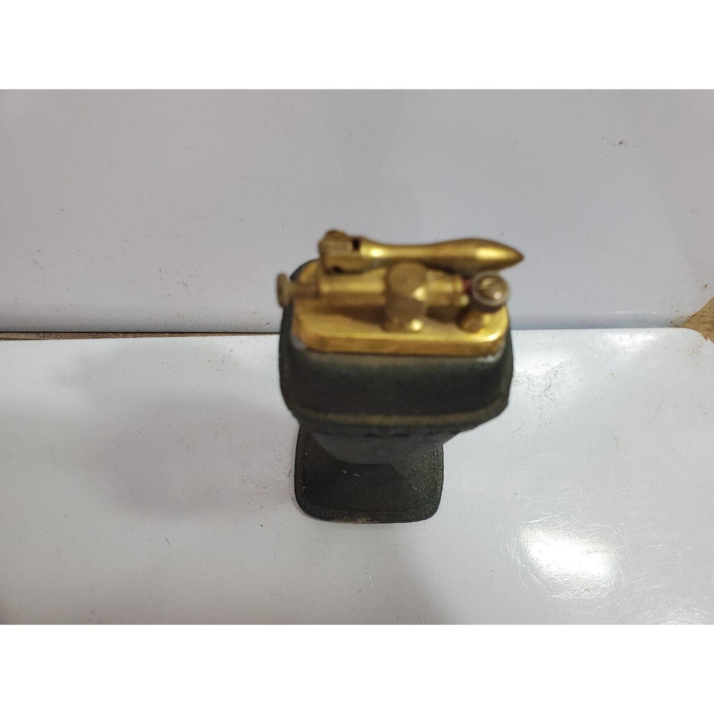 Antique Working Metal Petrol Lift Arm Table Lighter 1929 Henry Schiff 5391/40