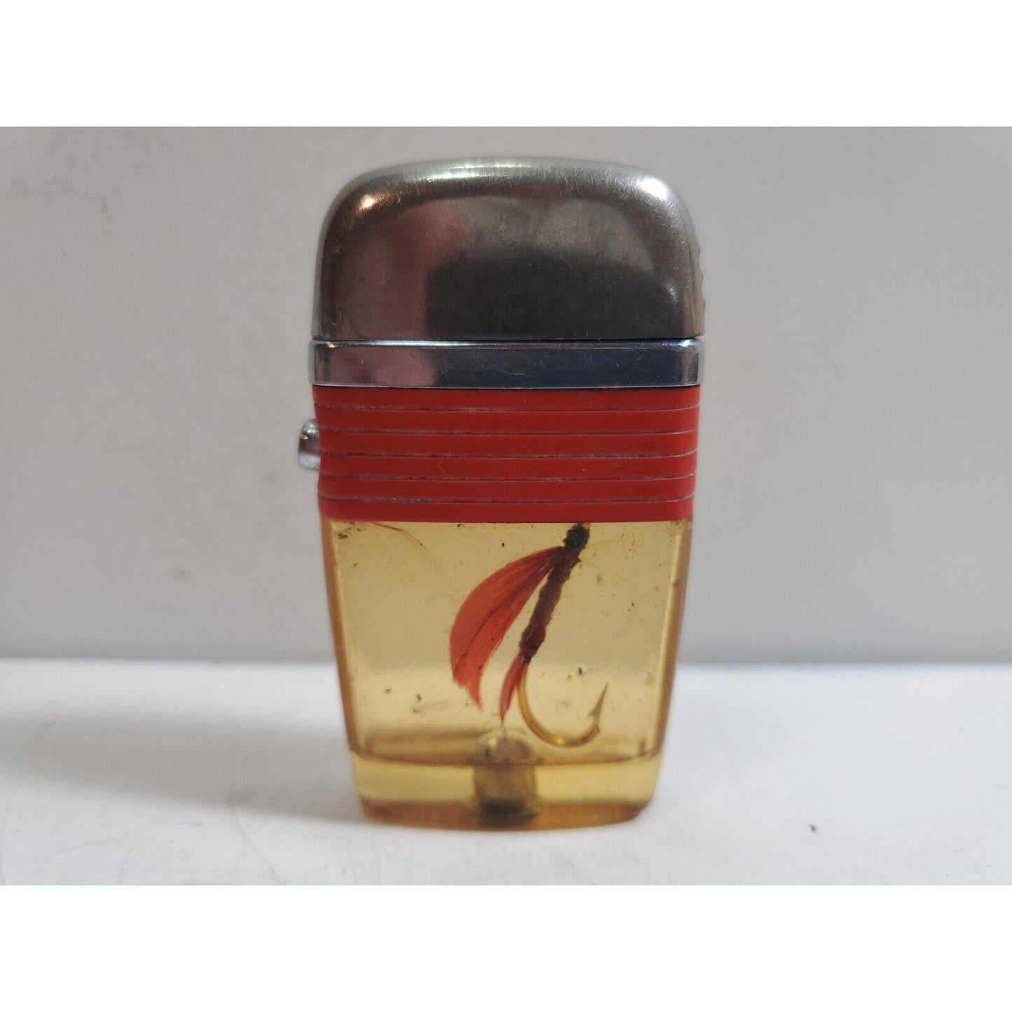 Working Scripto VU Vintage Fishing Fish Fly Lighter 5982/29